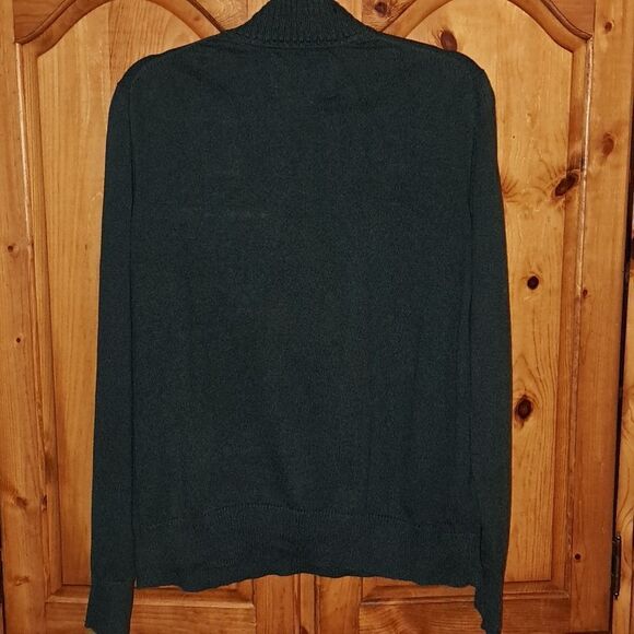 EDDIE BAUER 1/4 Zip Sweater, Hunter Green, Men's Size Large, Gently Worn - Picture 2 of 6